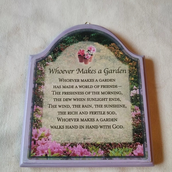 Simple Treasures Plaque, NWT, Inspirational, Purple, Garden, Poetry - Picture 2 of 12